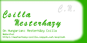 csilla mesterhazy business card